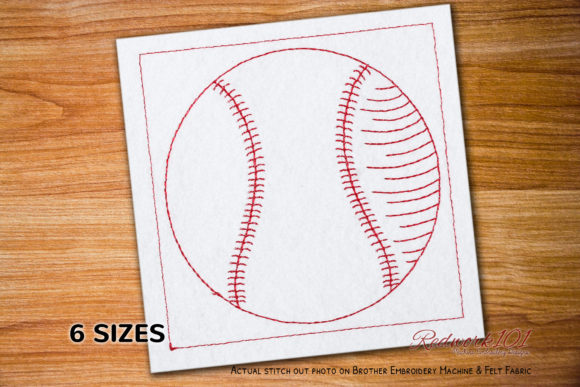 Baseball in White Leather Redwork: A Designer's Review