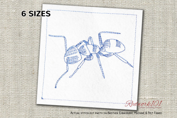Carpenter Ant Redwork: A Bold Choice for Craft Fairs