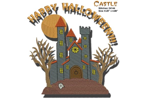 Halloween Castle Embroidery Review: A Spooky 4x4 Design