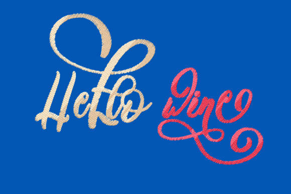 Hello Wine: A Festive Embroidery Design for Holiday Collections