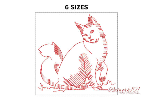 Long Haired Turkish Angora Cat: A Holiday Embroidery Review
