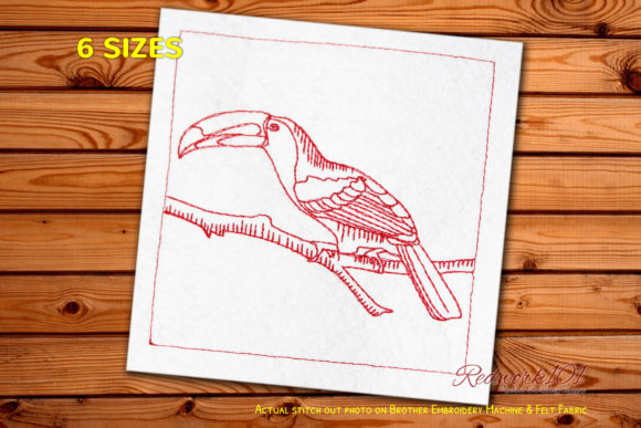Review: Beautiful Toucan Bird Redwork Design for Etsy