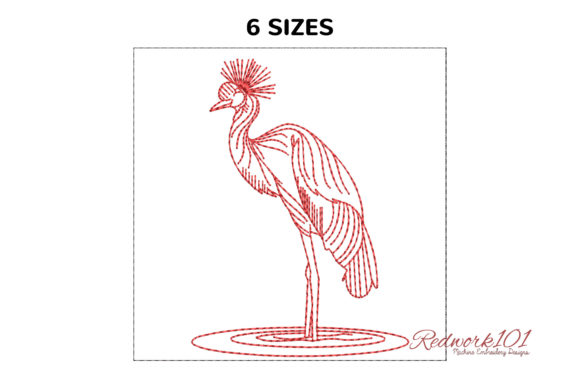 Review: Common Crane Bird Redwork for Real Projects