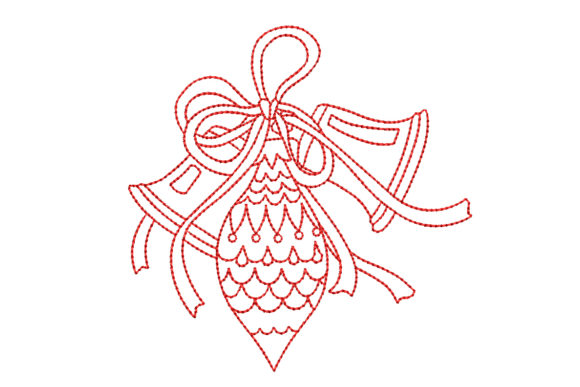 Review: Redwork Christmas Ornament with Bells Design
