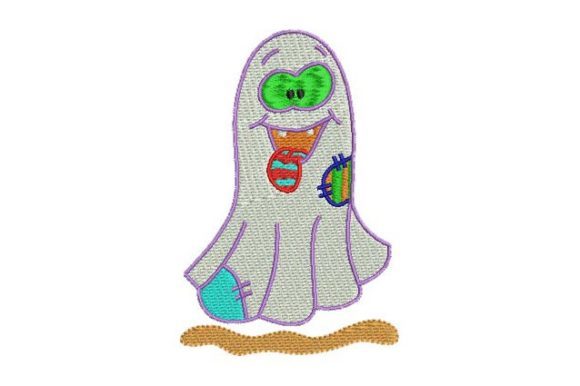 Silly Ghost: A Playful 4x4 Design for Halloween Sales